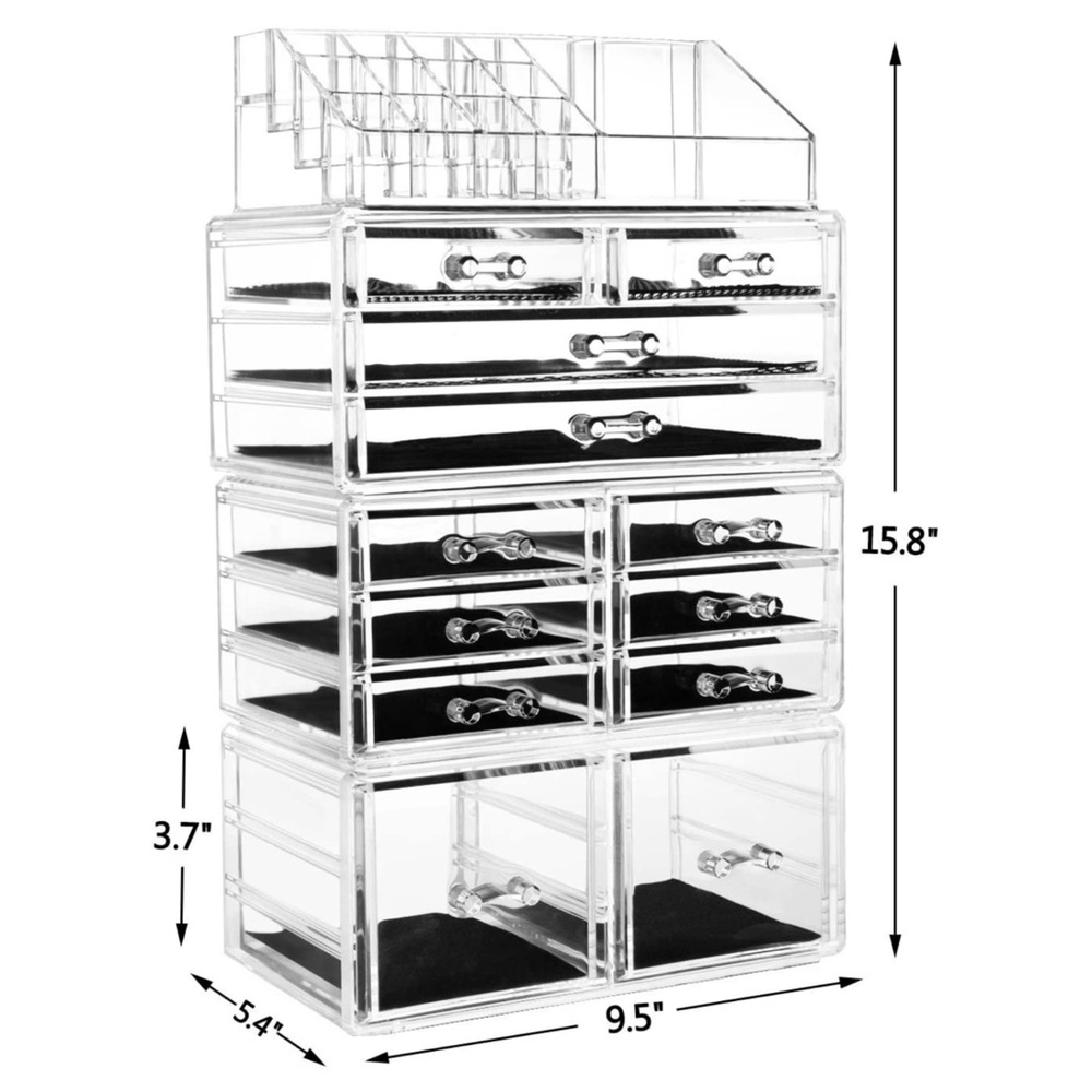 MAKEUP ORGANIZER ACRYLIC COSMETIC STORAGE DRAWERS - BRAND NEW